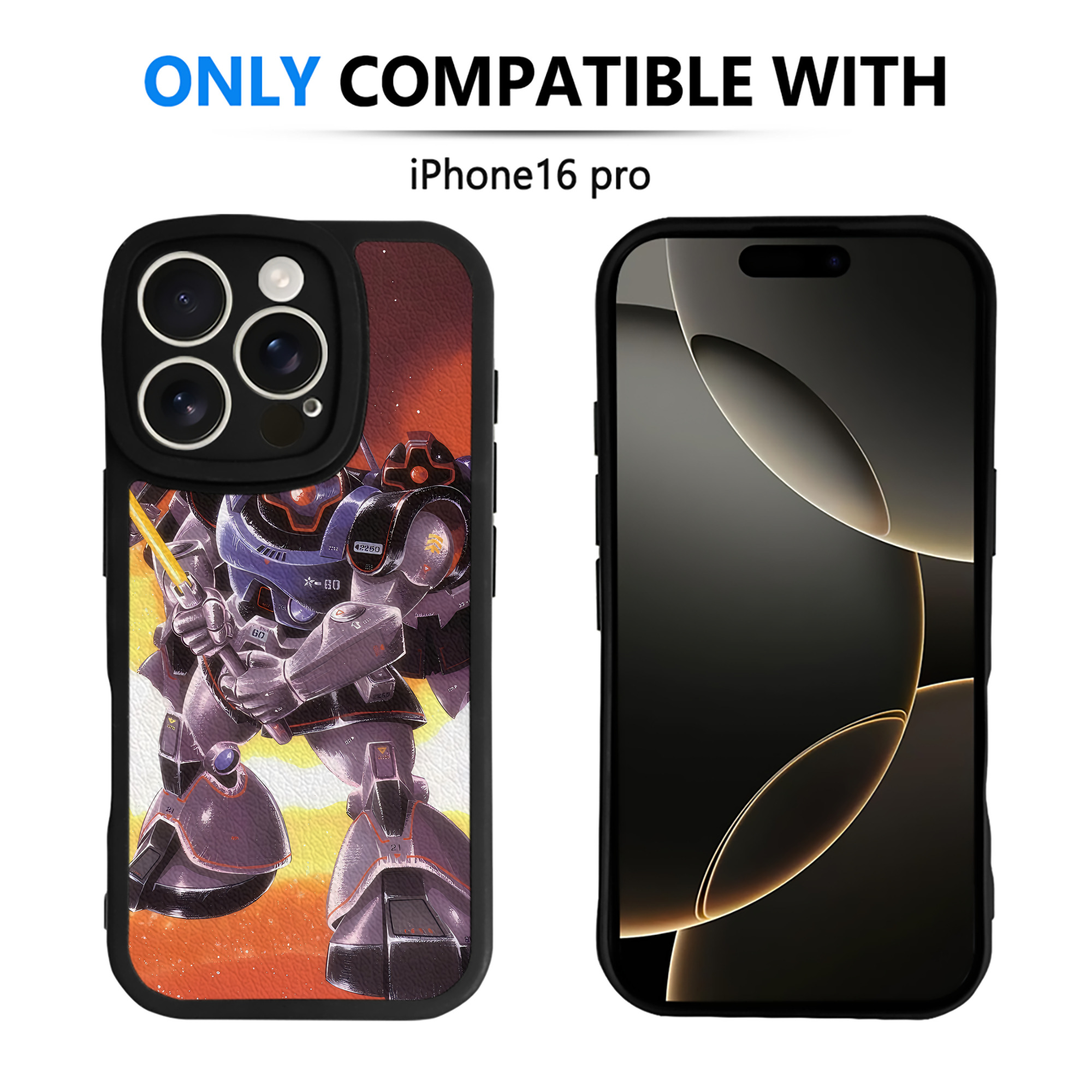 （画像用） 機動戦士ガンダム Mobile Suit Gundam 【iPhone 16シリーズ対応】シリコンスマホケース（レザー調） 材質：シリコン